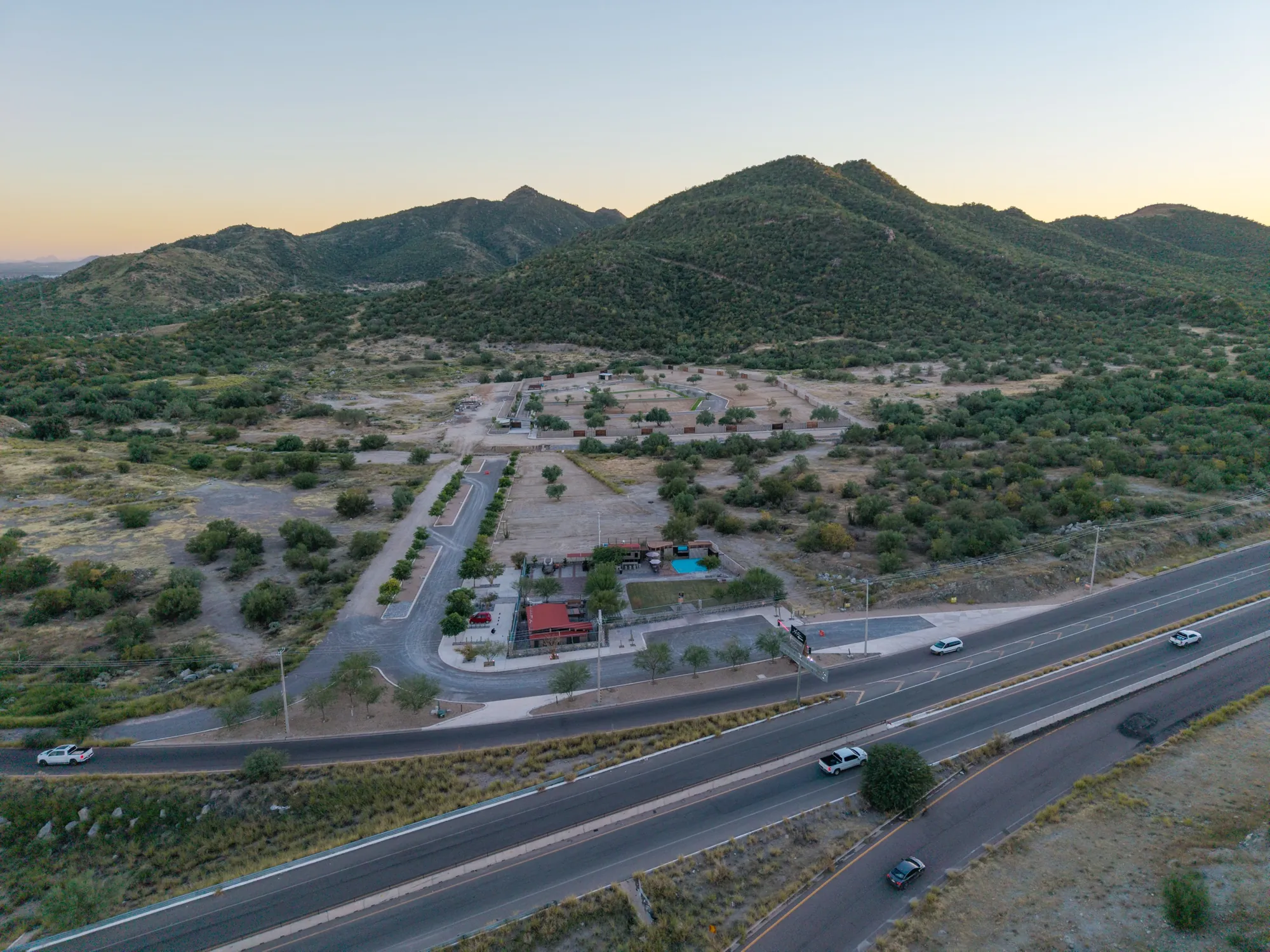 Vista aérea de Artesa Residencial y su conexión con Hermosillo